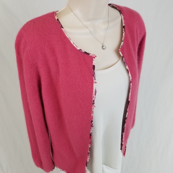 Banana Republic cardigan floral lining pink XL - Picture 3 of 7